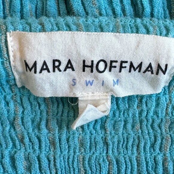 MARA HOFFMAN Swim Annika Midi Maxi Halter Dress with Tie Fairy Light Teal Med - Picture 6 of 9